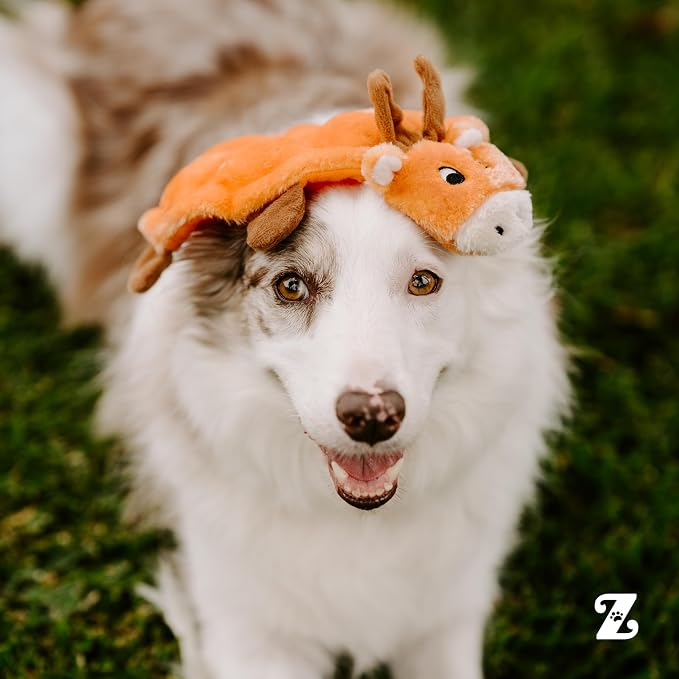 ZippyPaws Squeakie Crawler No Stuffing Dog Toy to Keep Them Busy - 10" | For Small, Medium, & Large Dogs, Squeaky Pet Toy for Boredom, Soft Plush Puppy Products, Betsey the Ladybug