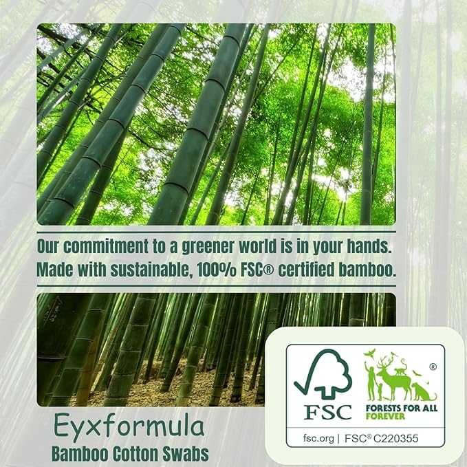 eyxformula Dog Ear Cleaning Swabs, Professional 6-Inch Bamboo Sticks