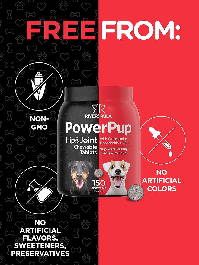 Horbaach Glucosamine for Dogs with Chondroitin & MSM | 150 Chews