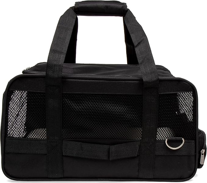 Sherpa Expandable Travel Pet Carrier, Airline Approved, Black, Medium