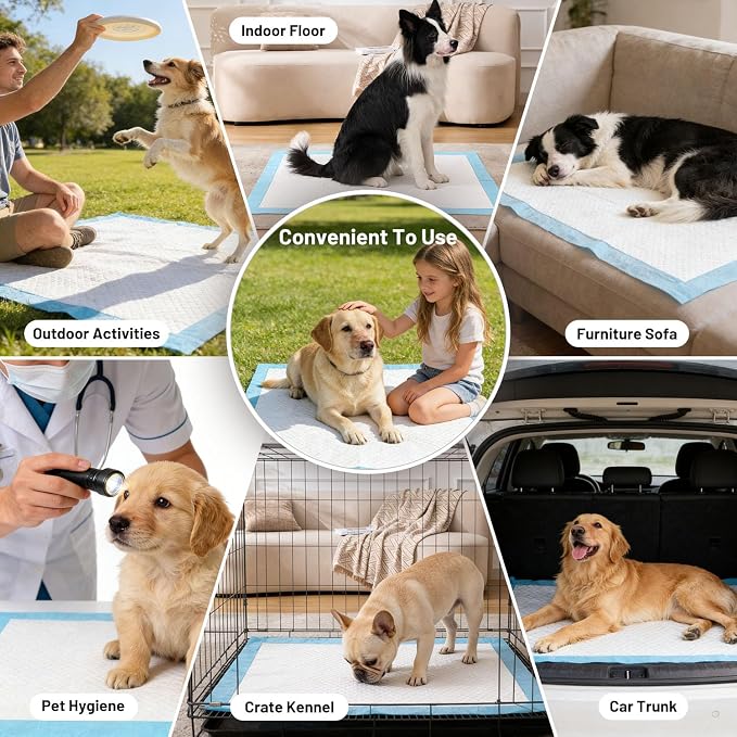 ZOMISIA Puppy Pee Pads with Health Monitoring for Dogs 22" x 22" - 7 Color Changing Pee Pads with pH Indicator + 43 Dog Potty Training Pad, Odor-Control, Super Absorbent & Leak-Proof, 50 Count