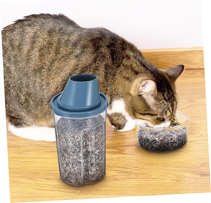 BESPORTBLE 6pcs Cat Food Bucket Airtight Lids Pet Food Storage Container No Spill Tightly Sealed Easy to Handle for Dogs Cats