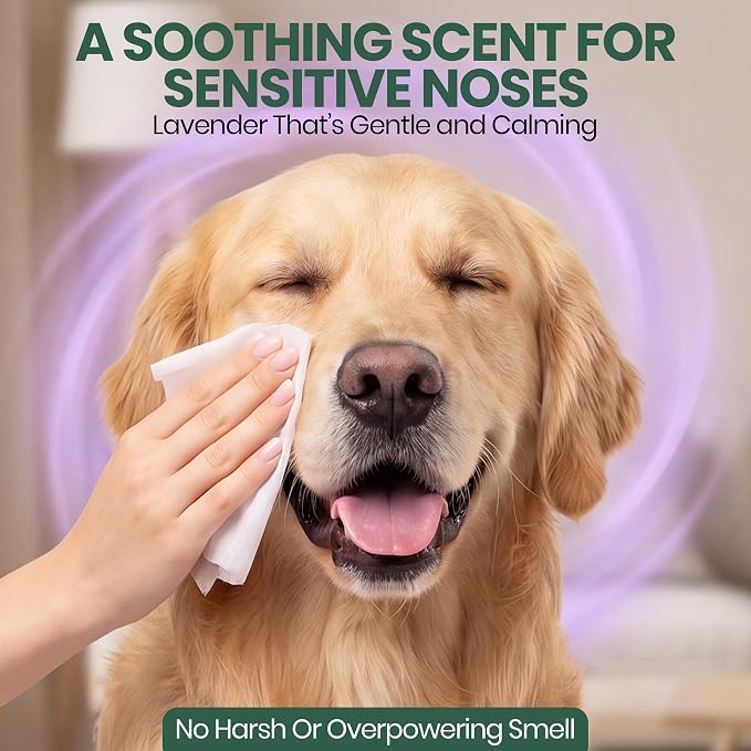 Bark & Clean Dog Wipes for Cleaning and Deodorizing - 2 Pack of 110 8.5" x 9" Bamboo Pet Wipes - Compostable, Hypoallergenic Puppy Wipes - Dog Wipes for Paws, Butt, and Body