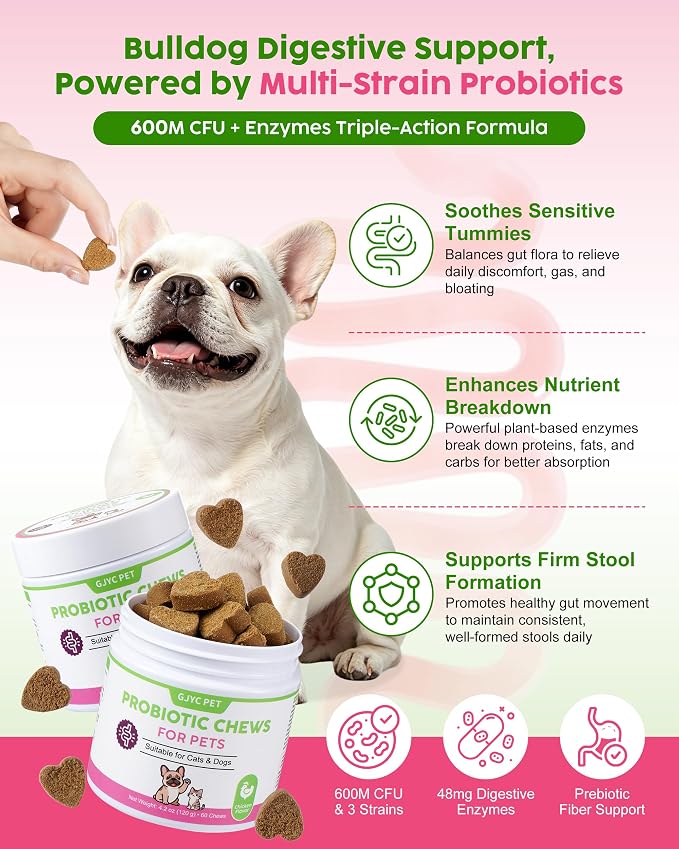 French Bulldog Probiotics - All Life Stages, Chicken Flavor