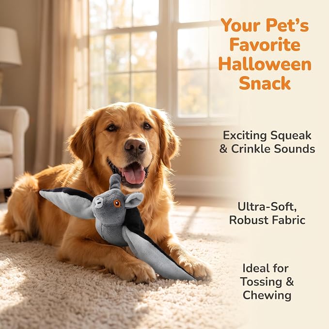 Flying Bat Dog Toy,Motion Activated Flapping Wings,USB Rechargeable (1Pcs) | Motion-activated flapping wings and chirping sounds keep dogs and cats active with rechargeable,washable fun