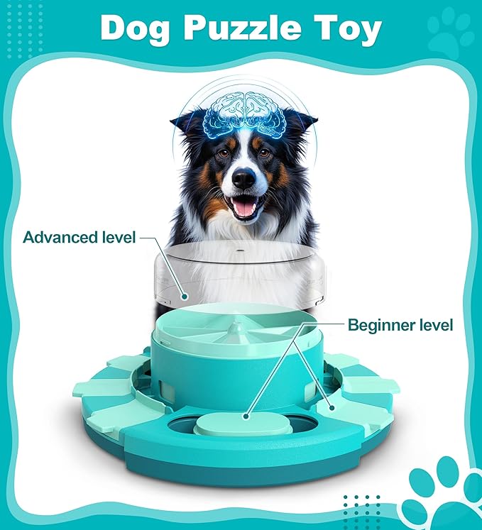 Aluckmao Dog Puzzle Toy, Food Treat Feeder, Mental Stimulation