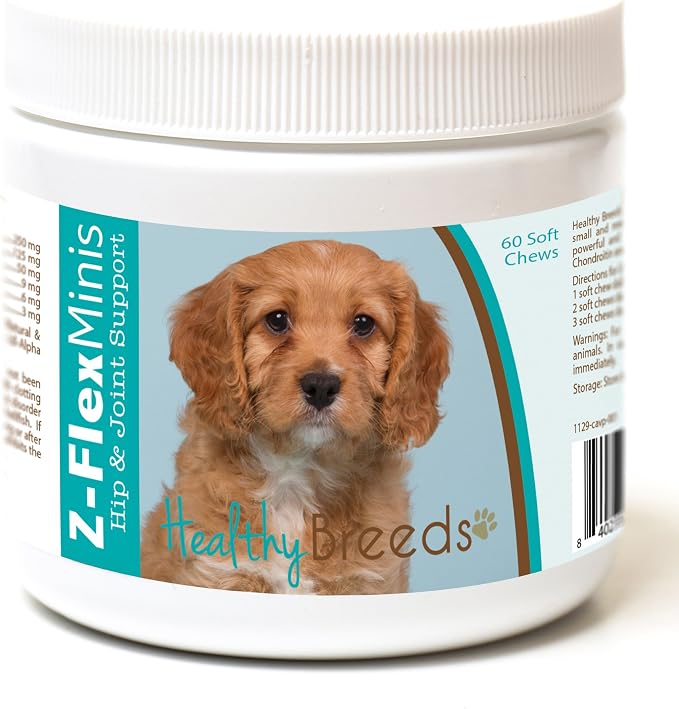 Healthy Breeds Cavapoo Z-Flex Minis Hip and Joint Support Soft Chews 60 Count