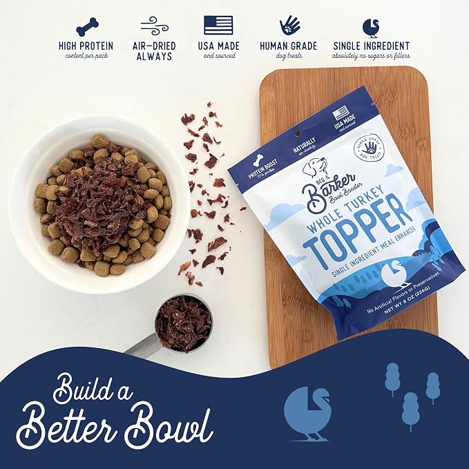 Beg & Barker Turkey Dog Food Topper - Single Ingredient, 8oz