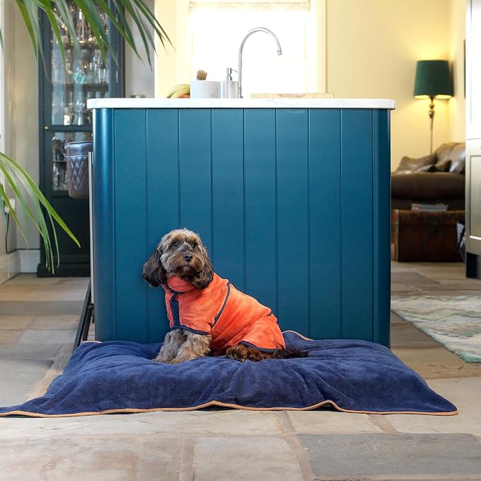 Lucky Pooch® Dog Robe - Luxurious Dog Bathrobe - Ultra Absorbent Dries Your Dogs in Minutes! Double-Layer, Super Soft Towel and Bath Robe All in One (XXL, Amber)
