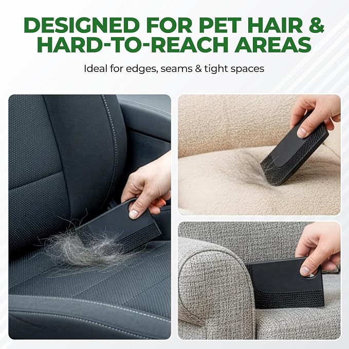 Pet Hair Remover Roller for Dog & Cat Hair, ABS Plastic, Black