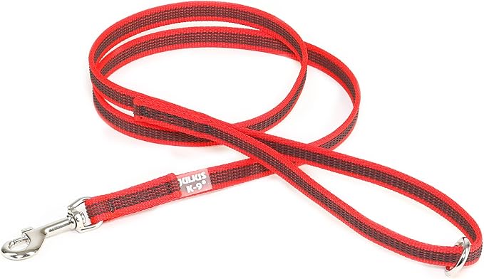 Color & Gray Super-Grip Leash with Handle, and O-Ring, 14 mm x 1,2 m, Red-Gray