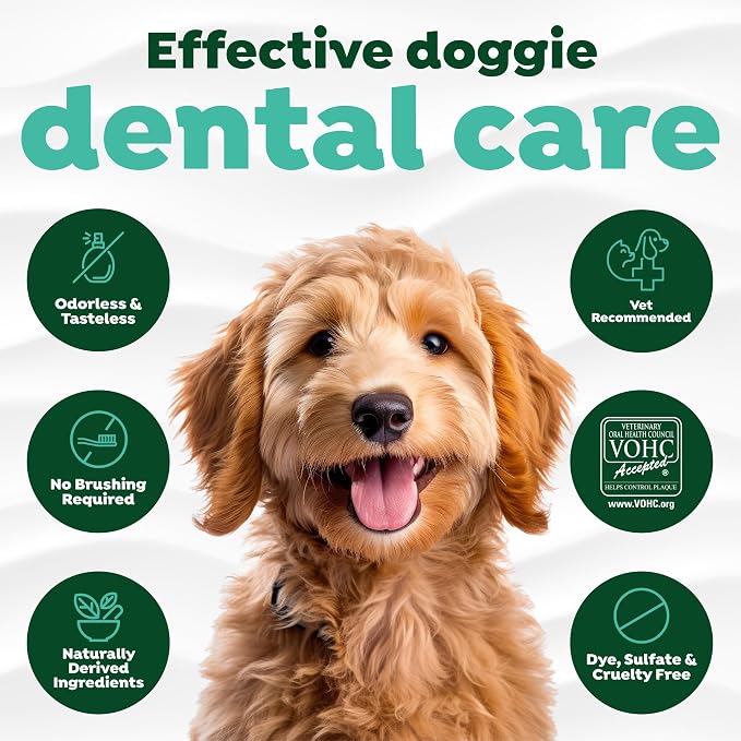 TropiClean Fresh Breath Dental Water Additive for Dogs, 33.8oz, 2 Pack