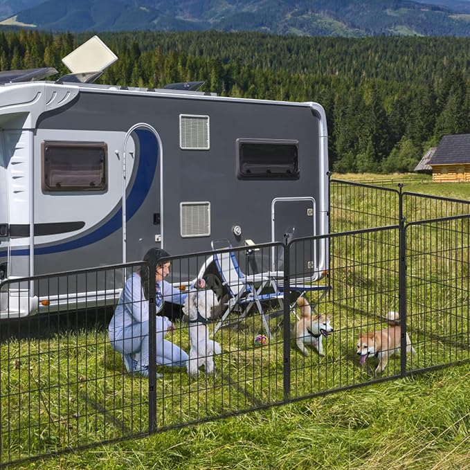 Dog Playpen with Door, 32in 10 Panels