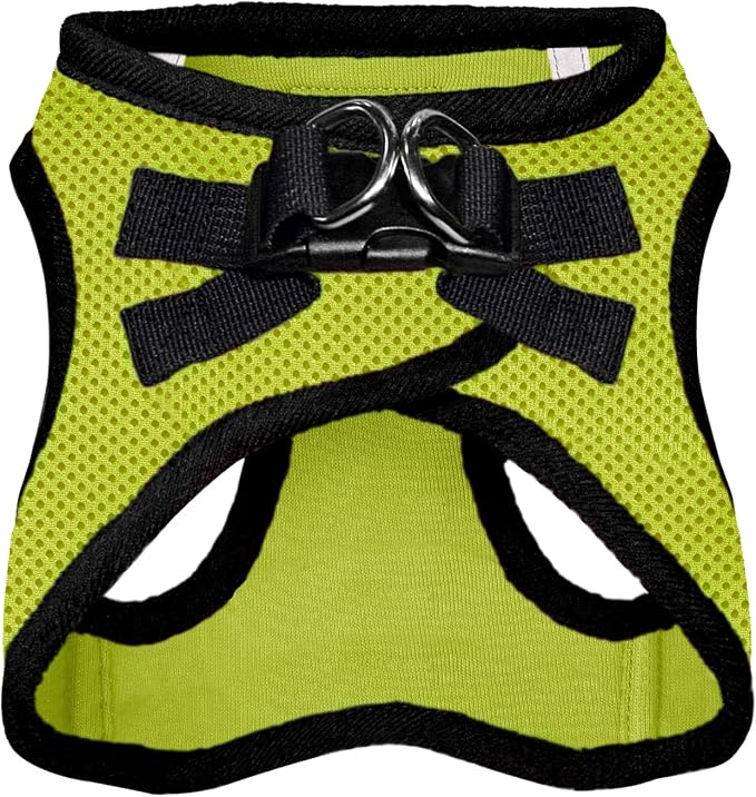 Voyager Step-in Air Dog Harness - All Weather Mesh Step in Vest Harness for Small and Medium Dogs by Best Pet Supplies - Lime Green Base, XXS