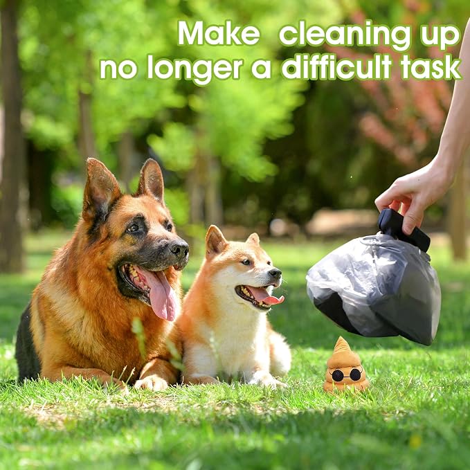 SUPERDESIGN Dog Pooper Scooper, Pooper Scooper for Small and Large Dogs, Dog Poop Scooper for Yard, Pooper Scooper with Bag Attachment and Leash Clip, Ideal for Walks, Travel and Camping (Large,Black)