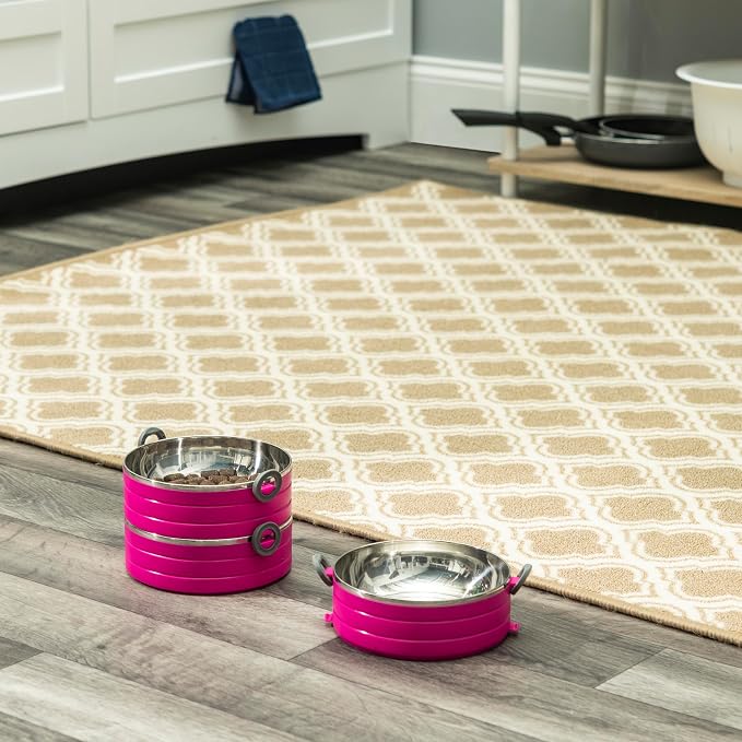 Healthy Human Travel Pet Bento Bowls, 4 Pack, Pink