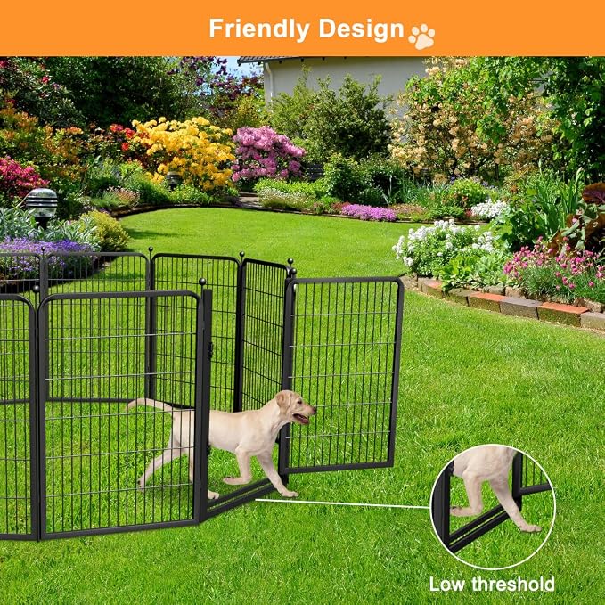 Wide Gate Dog Playpen Fence, 40in 30 Panels