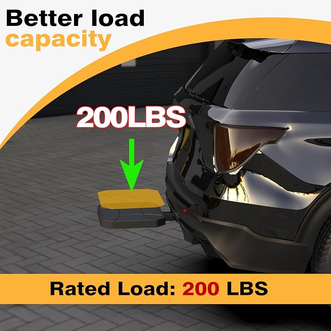 Pet Hitch Step for 2" Hitch Trailer Receiver, 2in Dog Hitch Step for SUV/Car/Truck, Hitch Step for Dogs Supports 200lbs, Portable Lightweight with Non-Slip Tread, for Dogs & Small Pets
