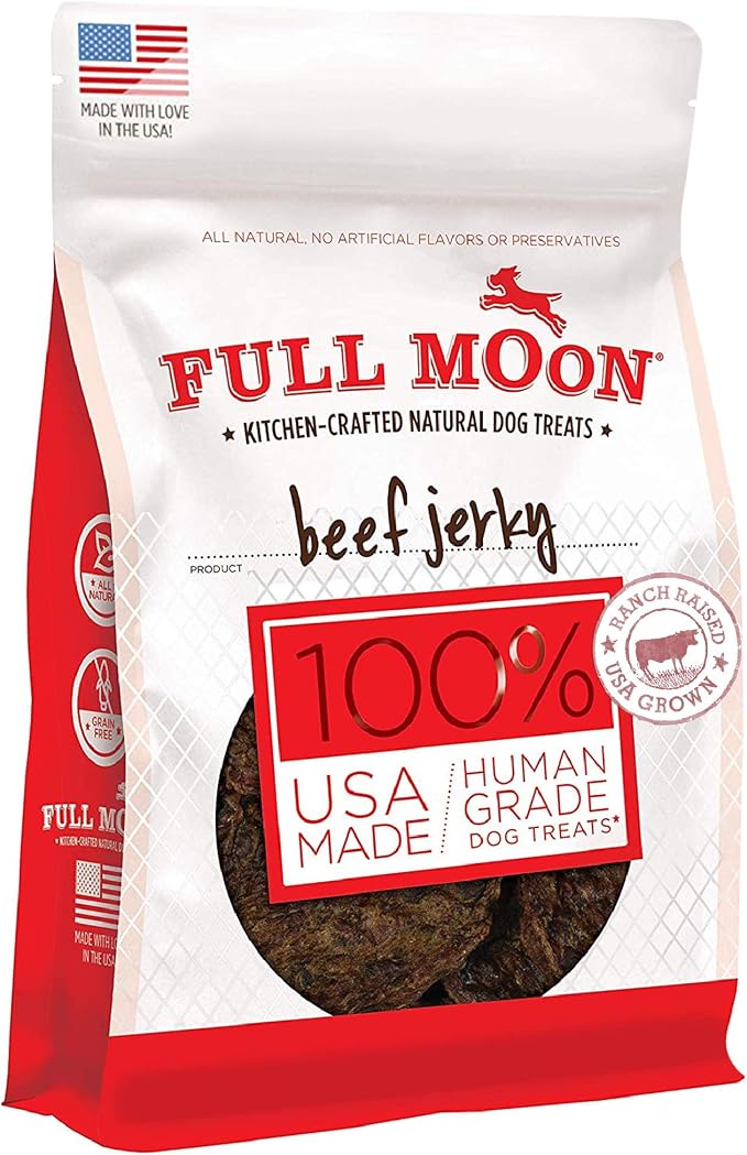 Full Moon Beef Jerky Dog Treats - Grain-Free, 11oz