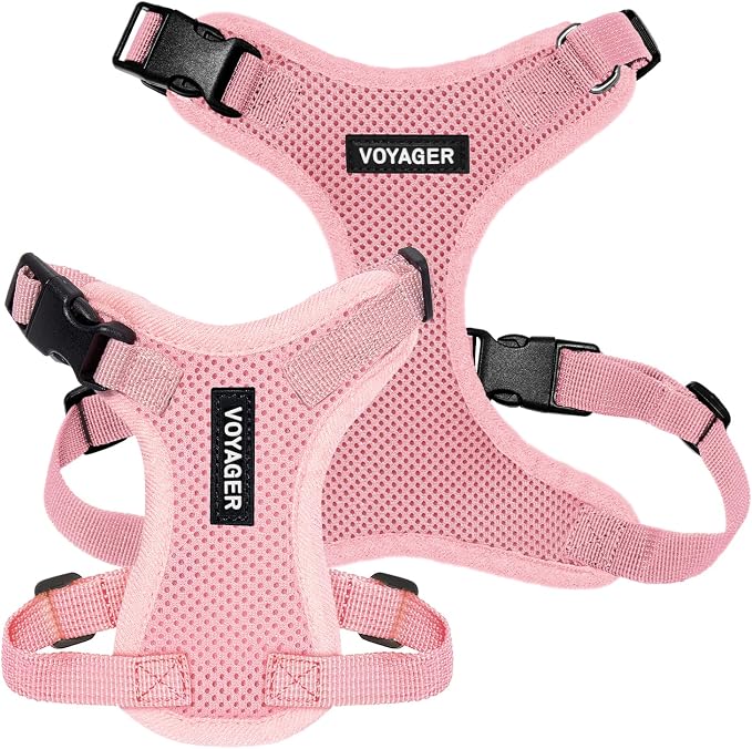 Voyager Step-in Lock Dog Harness - Pink, X-Large | 23 - 28" in Chest, Adjustable, Breathable Air Mesh, Lightweight for Daily Walks, Strong Clips, Heavy Duty D-Ring