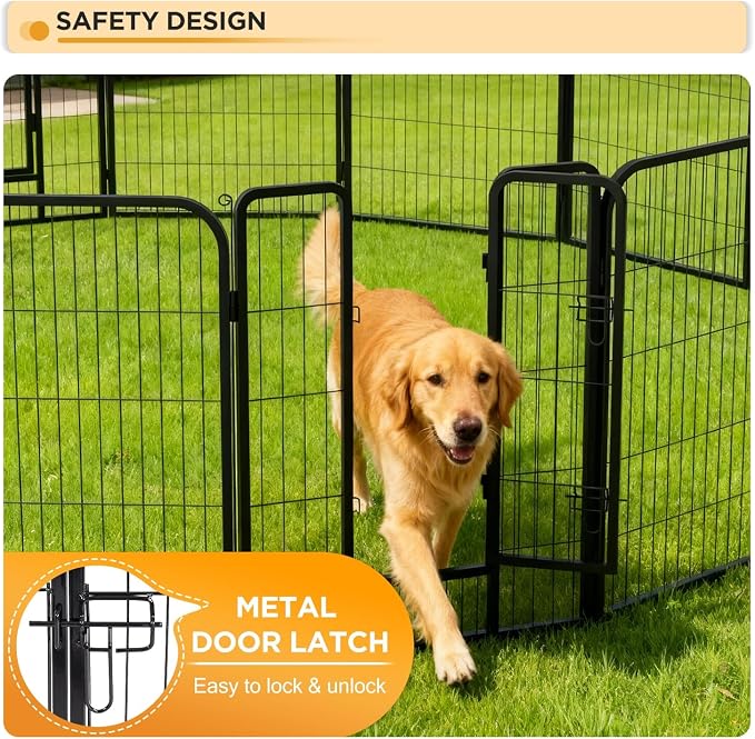 BestPet Dog Playpen, 40in 16 Panels, Black