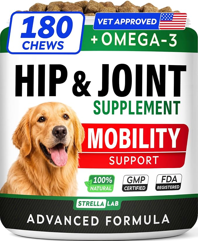 Advanced Hip Joint Supplement for Dogs, Chondroitin & MSM Hip Joint Chews