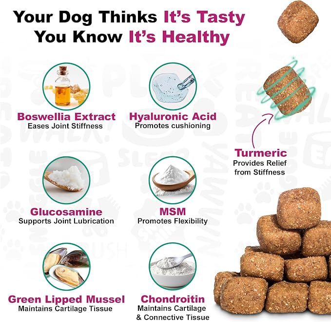 Doggie Dailies Senior Hip & Joint Chews for Dogs, Duck Flavored, 120 Count