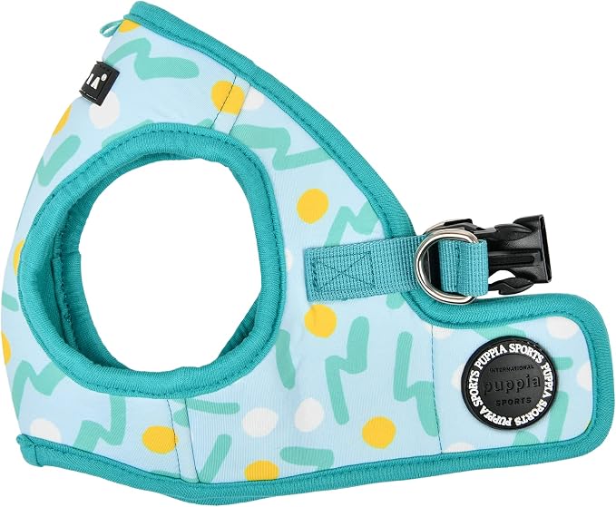 Puppia FETE Step-in Vest Dog Harness No Choke No Pull Walking Training for Small and Medium Dog - Aqua - M