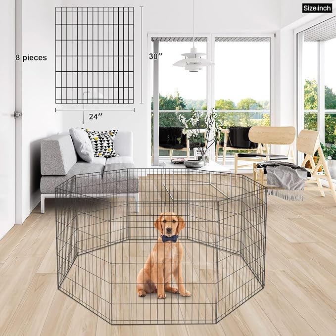 Portable Foldable X-Pen Dog Playpen - Space Saving