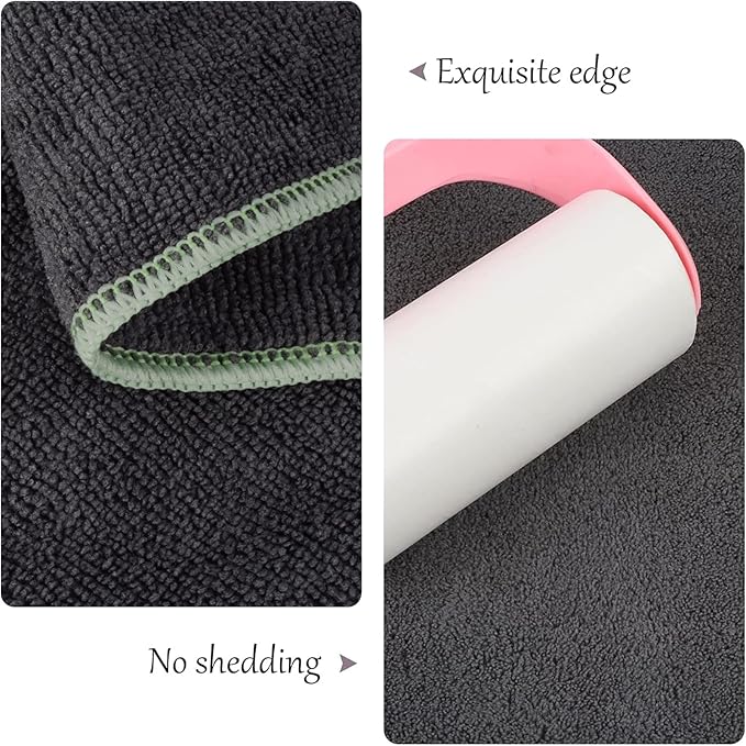 KinHwa Dog Towels Super Absorbent Microfiber Dog Drying Towel for Drying Dogs Soft Pet Bath Towels and Cats with Embroidered Paw Black and Grey 30inch x 50inch