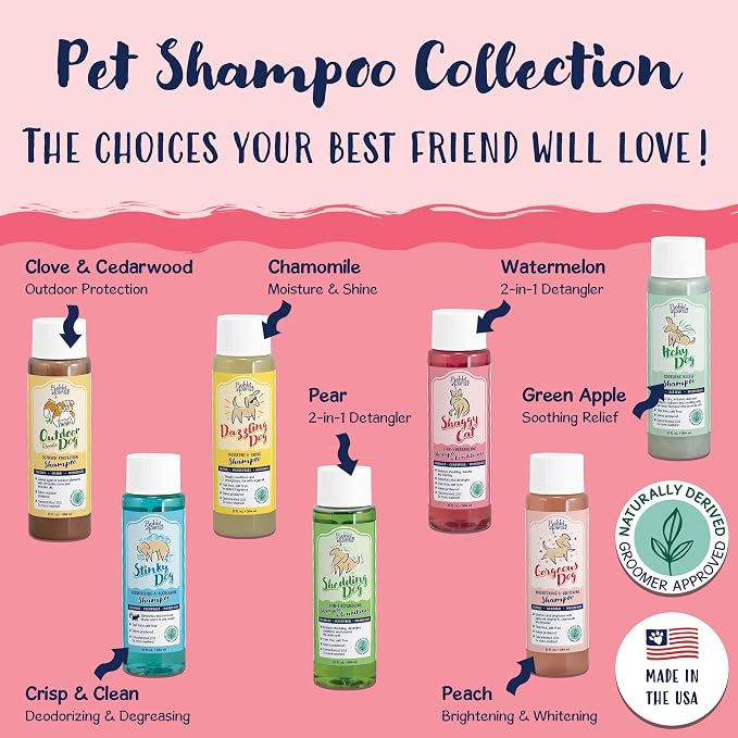 Bobbi Panter 2-in-1 Cat Shampoo & Conditioner – Detangling Natural Formula Reduces Shedding & Matting, Softens Coat, Tear-Free, 10:1 Concentrate, 13 oz (Case of 12)