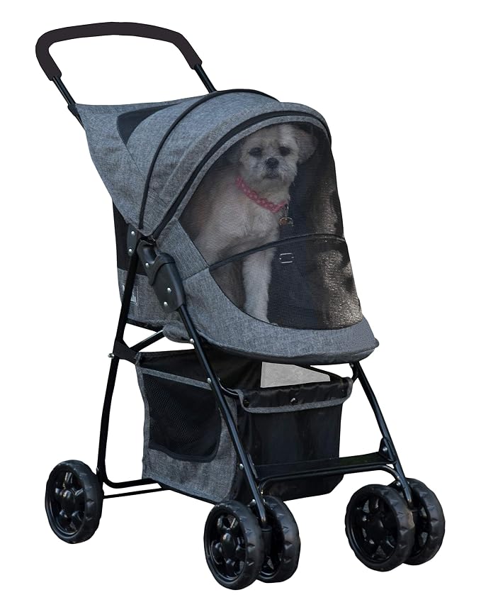 Pet Gear No-Zip Happy Trails Lite Pet Stroller - Dark Platinum