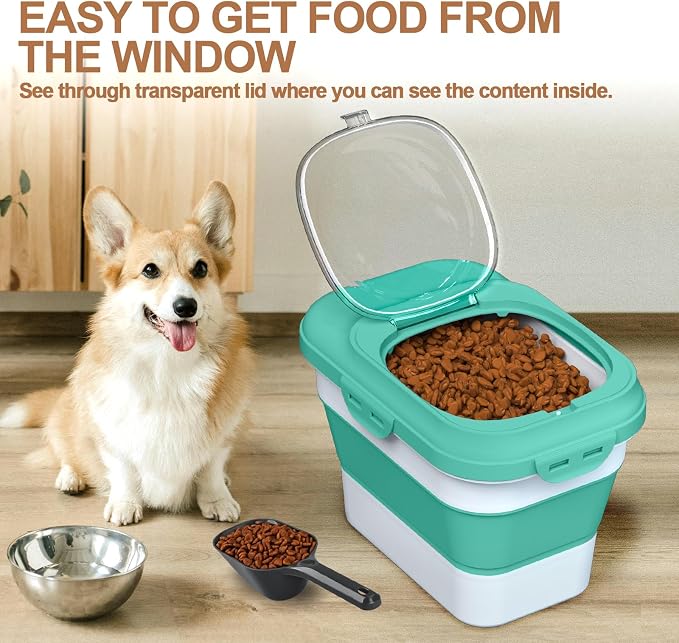 TIOVERY Dog Food Storage Container, 10lb, Clear