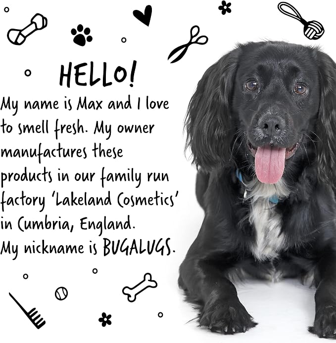 Dog Shampoo by Bugalugs Lavender & Chamomile 4 in 1 Dog Grooming Shampoo Products for Smelly Dogs with Fragrance, Best Puppy Shampoo, Vegan pet Shampoo & Conditioner