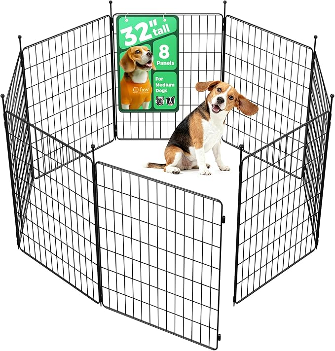 FXW MiniPaws Unleashed Dog Playpen, 32in 8 Panels