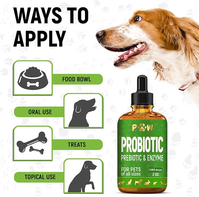Liquid Probiotics for Dogs & Cats of All Ages | Dog Probiotics to Provide Digestion Balance | Prebiotic Blend for Harmonious Food Absorption | 3 Billion CFU | Herbal Flavor | 2 Oz