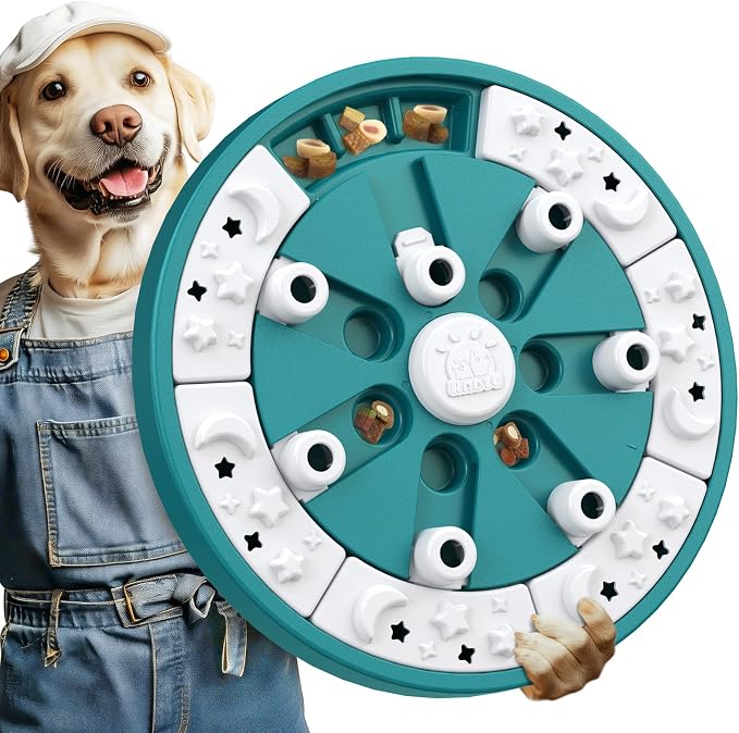KADTC Large Dog Puzzle Toy, 2 Levels, 3 Games, Slow Feeder & Enrichment Toy | Healthy feeding meets brain exercise to burn energy, fight boredom, curb gulping, build focus, and make meals more rewarding.