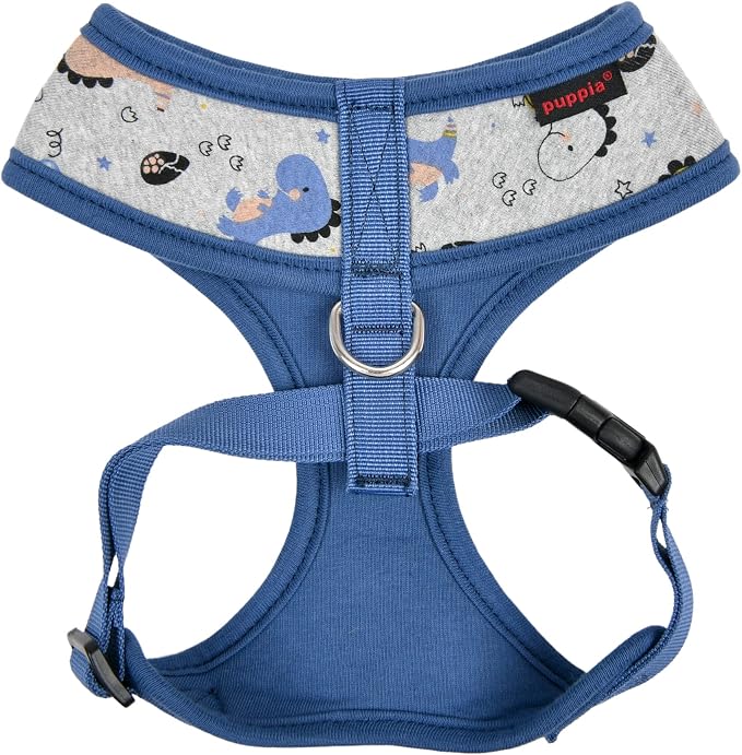 Puppia Spring and Summer Fashion Over-The-Head Dog Harness, Blue_Minmi, Large