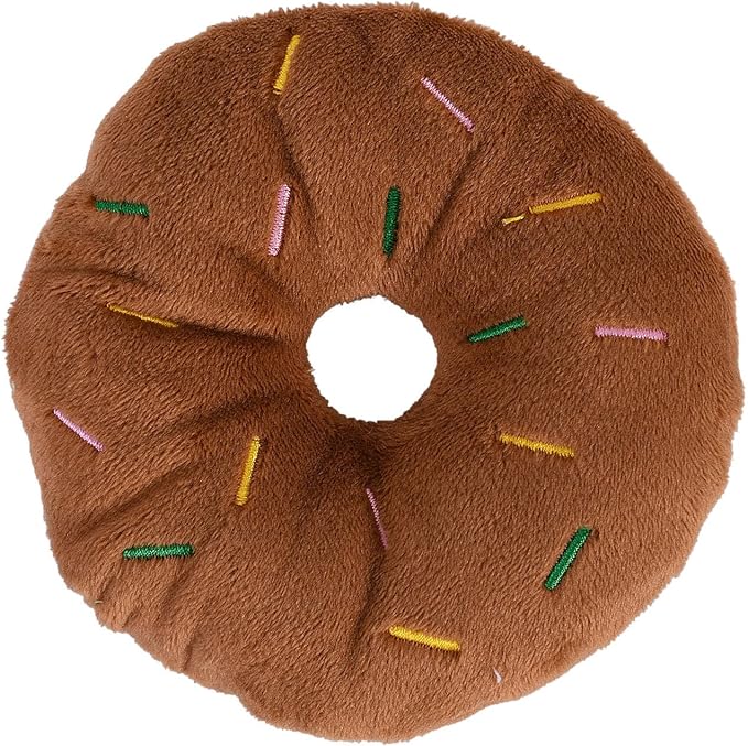 Aggressive Chew Toys for Large Dogs, Indestructible Durable Fabric Cute Dog Toy for Aggressive Chewers,Donut Heavy Duty Squeaky Interactive Dog Toys for Anxiety Relief Playing Teething Puppy Home