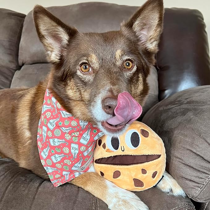 CHEWFFON Cookie Snuffle Dog Toy, Hide & Seek Treat Enrichment Game | 3 Rolling Snuffle Straps, Interactive Crinkle Sound, Nose Work Foraging Fun for Small Medium Dogs