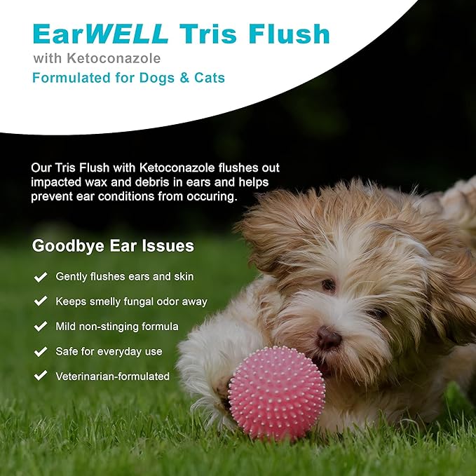 VetWELL Dog Ear Cleaner Solution & Infection Treatment, 12 oz (Pack of 2)
