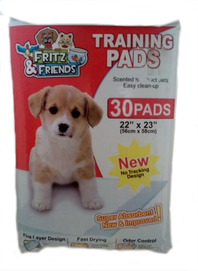 Fritz & Friends Pet Training Pads 30 Pads - 22 x 23 Inches