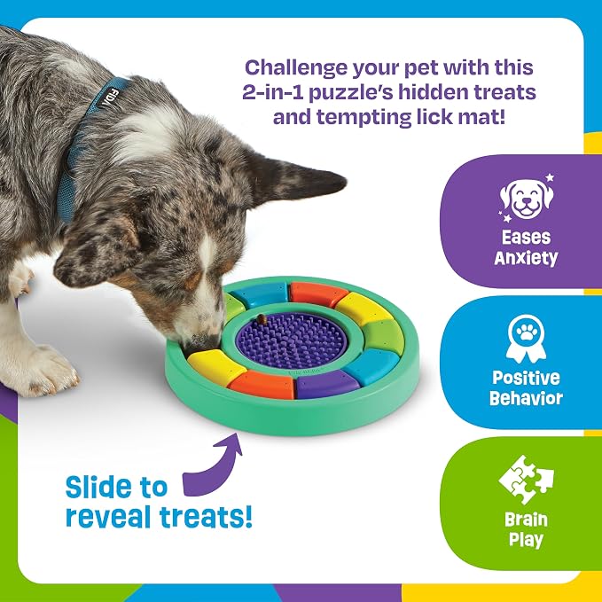 Brightkins Color Wheel Treat Puzzle and Lick Mat