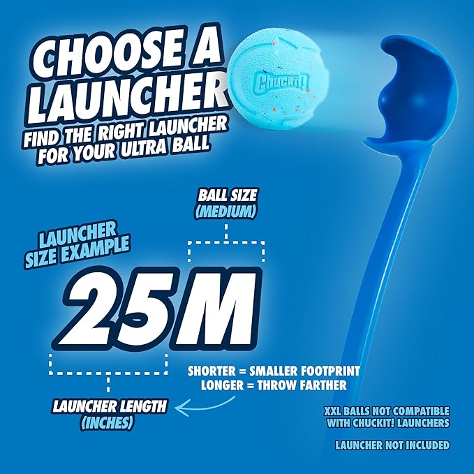Chuckit! Rebounce Ball Dog Toy, Medium 2.5 Inch, for Dogs 20-60 lbs, Blue, (Pack of 12)