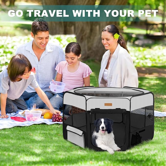 Portable Foldable Dog Playpen - Pet Tent for Cat & Puppies