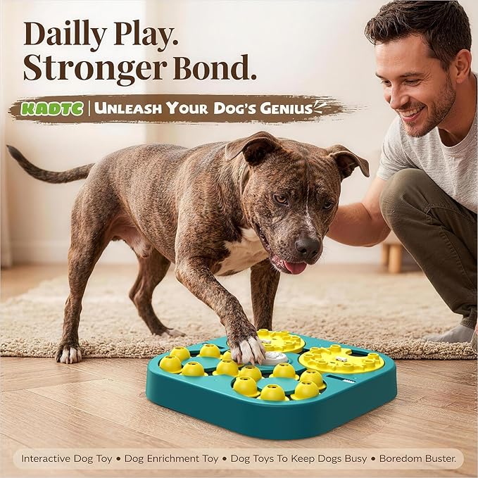 KADTC Dog Puzzle Toy, XL Size, 5 Levels in 1 & 6 Ways to Play, Beginner to Expert Difficulty, Mental Stimulation Enrichment Toy for Smart Dogs
