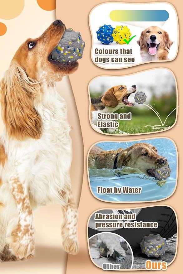Moonorange Dog Ball, Floating, 1.96in, Grey, Small