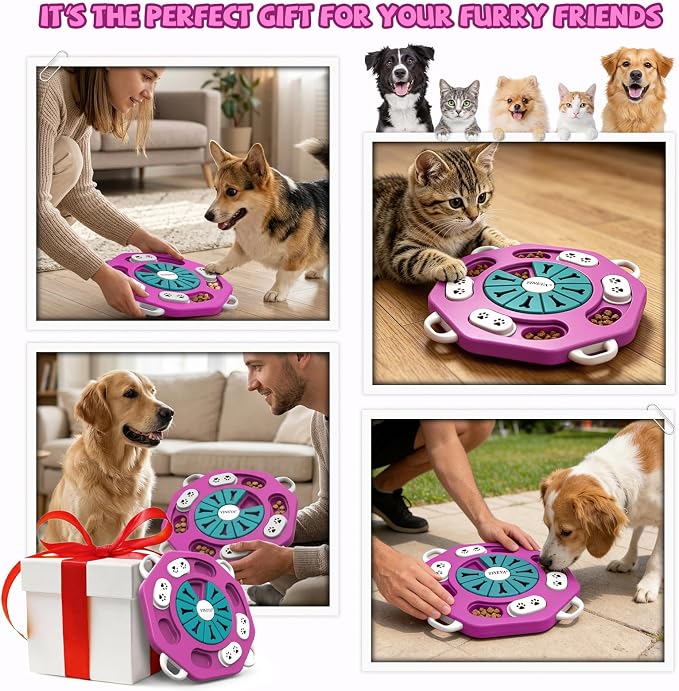 YINEYA Dog Puzzle Toy, Enrichment Toys for Dogs Mental Stimulation | Interactive Treat Brain Games, Treat Dispensing, Keep Them Busy, Training IQ, for Puppy, Small, Medium, Cats