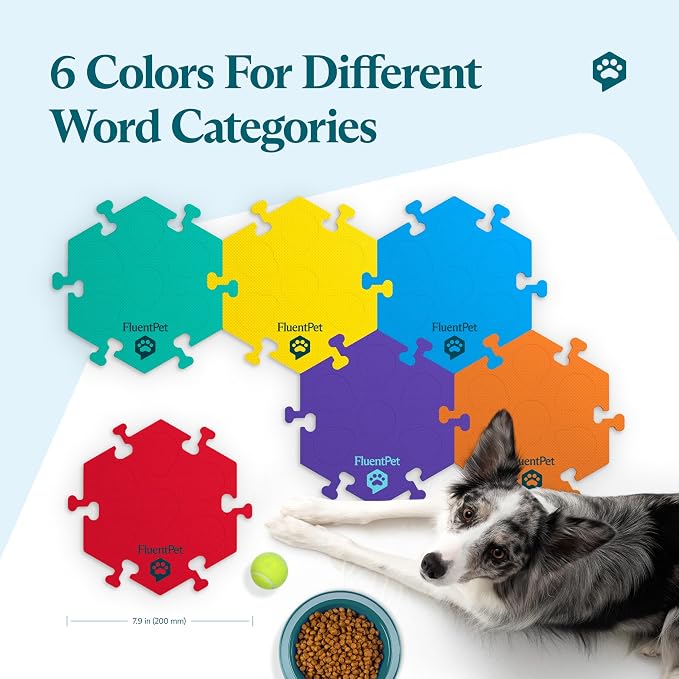 HexTile Dog & Cat Button Learning Kit, Blue