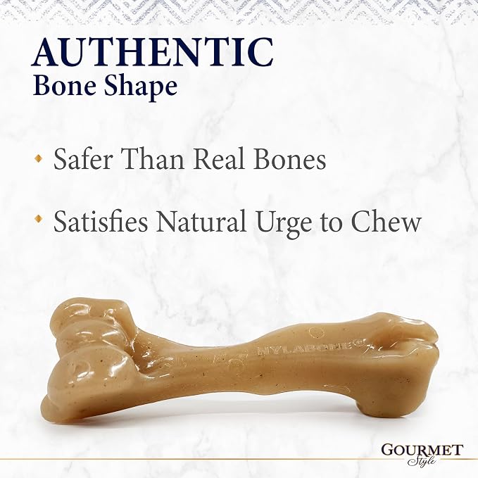Nylabone Strong Chew Gourmet Style Dog Chew Toy, Baby Back Ribs Flavor | Large breeds, durable chew toys, long lasting, helps clean teeth, for strong chewers, dogs up to 50 lbs